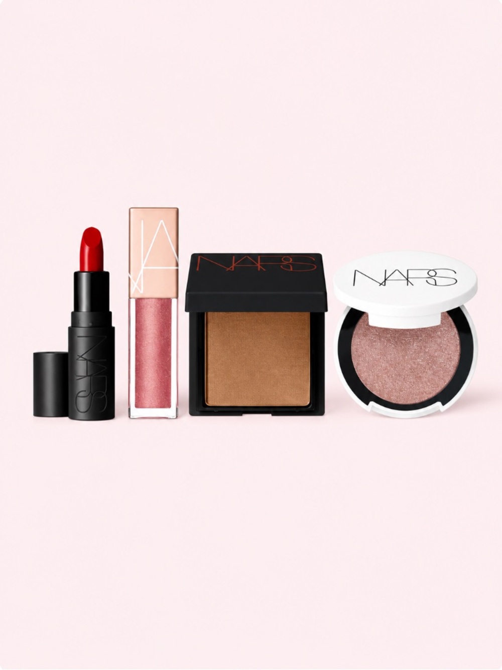 NARS Lipstick, Pink Gloss, Bronzer & Shimmer Blush Set